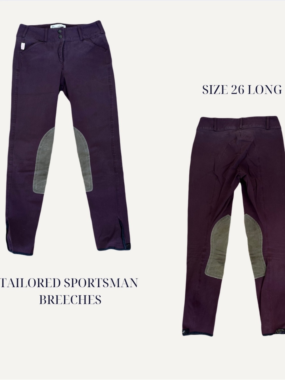 Tailored Sportsman Breeches 26 Long EUC